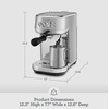 image:imageBreville Bambino Plus Espresso Machine BES500BSS Brushed Stainless SteelBrushed Stainless Steel