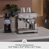 image:imageBreville Dual Boiler Espresso Machine BES920XL Brushed Stainless SteelCranberry Red
