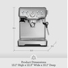 image:imageBreville Infuser Espresso Machine BES840XL Brushed Stainless SteelCranberry Red